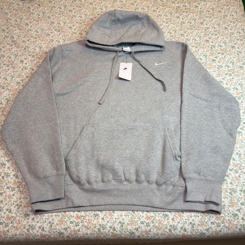 Nike Essential Fleece Hoodie Gray Pullover Swoosh Men's XXL Brand New With Tag